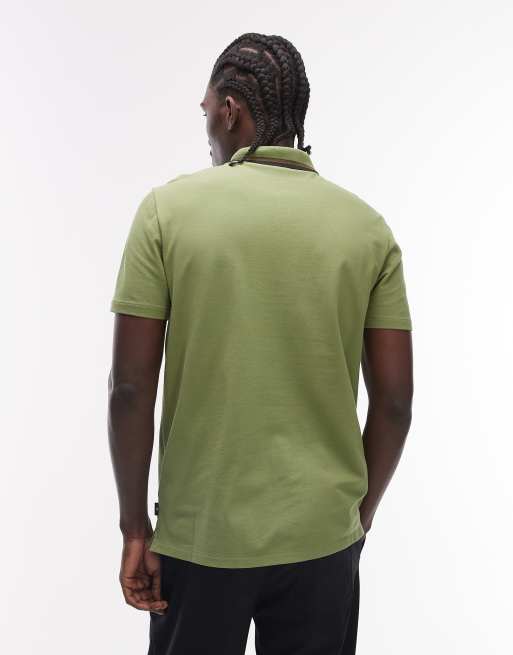 PS Paul Smith – Polo-T-Shirt in Grün mit kurzem Reißverschluss, 3 von 5