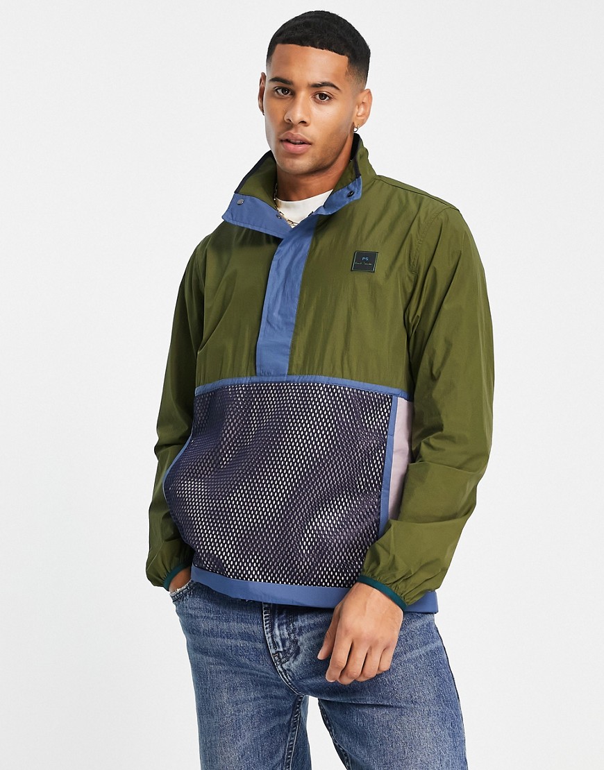 ps paul smith pop over jacket in green