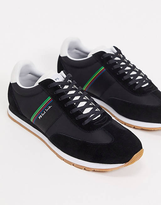  PS Paul Smith Prince leather trainers in black 