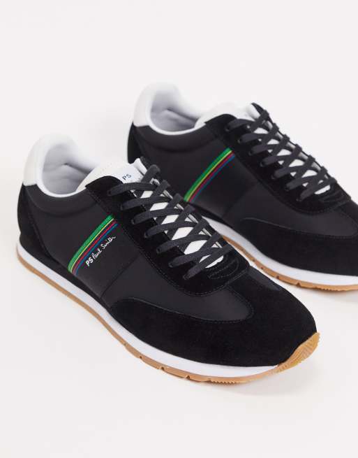 PS Paul Smith Prince leather trainers in black | ASOS