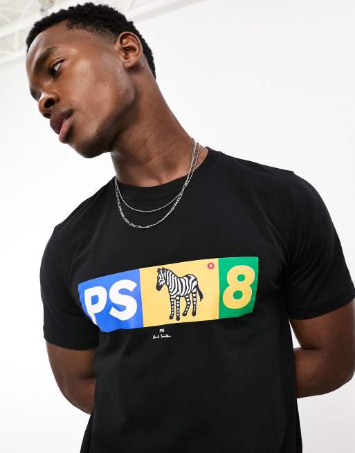 PS Paul Smith - ps8 - T-shirt à logo zèbre - Noir, 4 de 4
