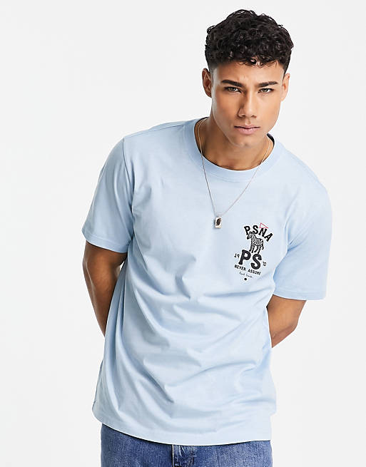 Mens Clothing T-shirts Short sleeve t-shirts PS by Paul Smith Logo-print T-shirt in White for Men 