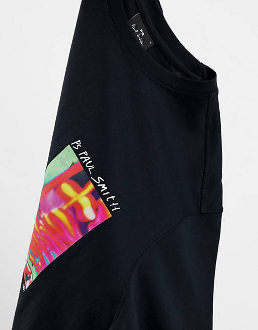  PS Paul Smith rave logo  t-shirt in black 