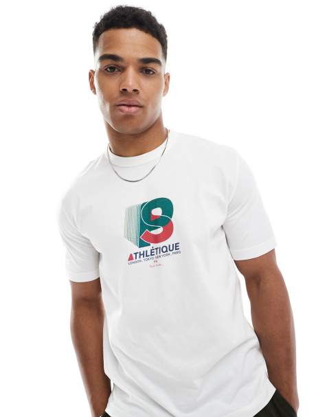 PS Paul Smith regular fit athletic logo t-shirt in white - view 1