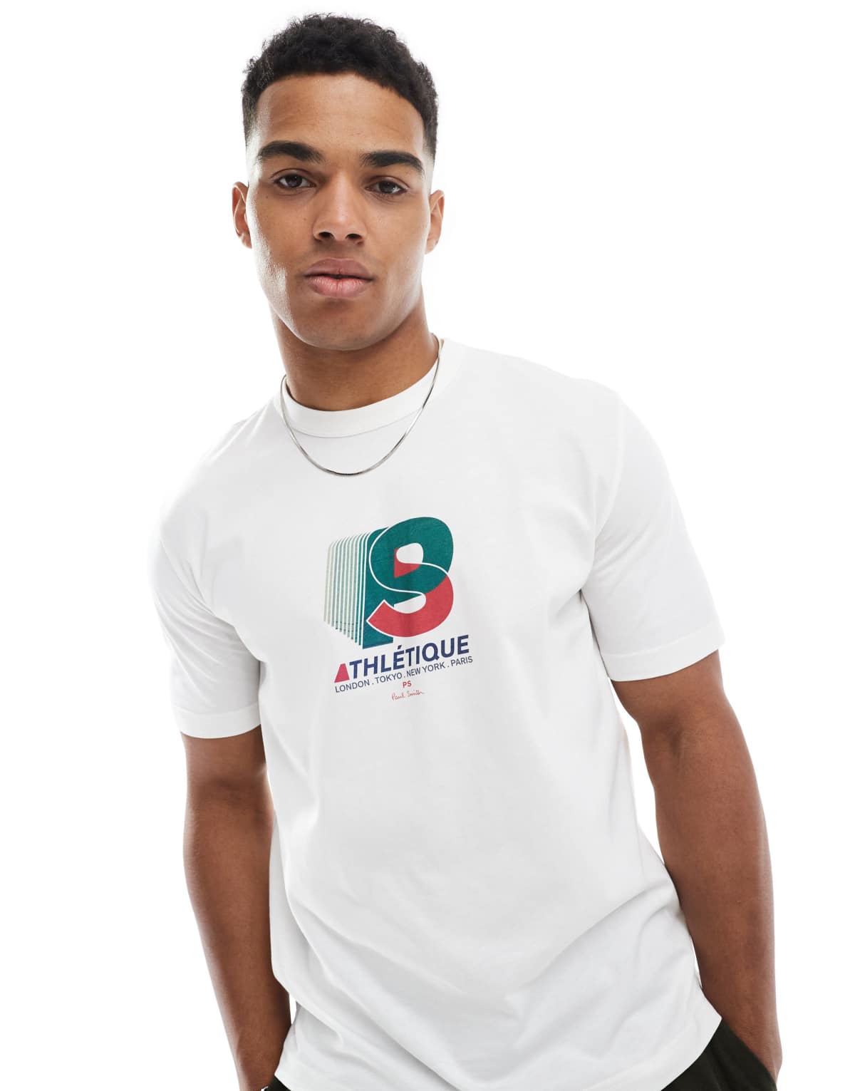 PS Paul Smith regular fit athletic logo t-shirt in white