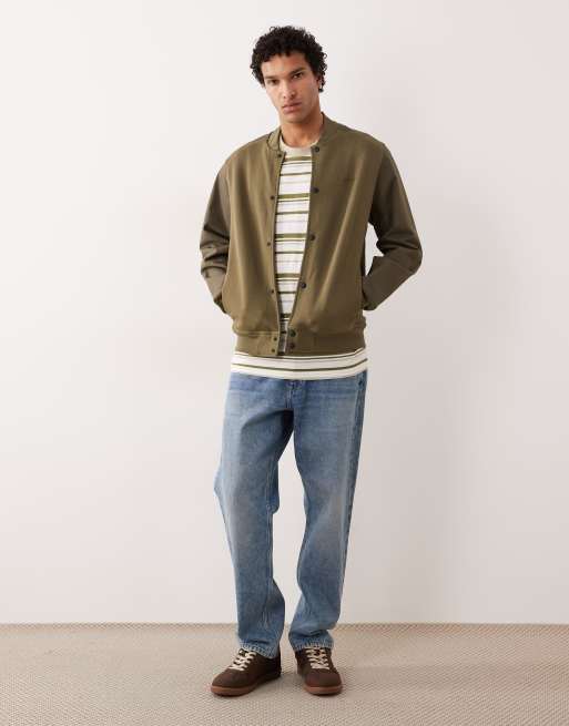 PS Paul Smith regular fit bomber jacket in khaki green, 2 of 5