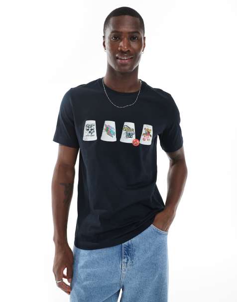PS Paul Smith regular fit cups logo t-shirt in black - view 1