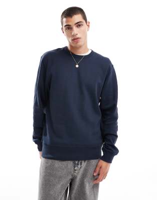 regular fit icon logo sweatshirt in navy