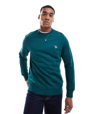 Ps By Paul Smith Regular Fit Icon Logo Sweatshirt In Teal-blue