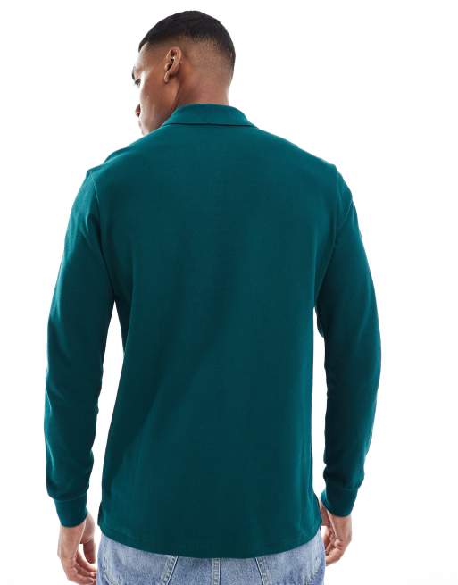 PS Paul Smith regular fit logo long sleeve polo in teal | ASOS