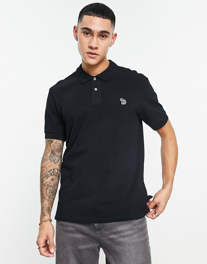 PS Paul Smith regular fit logo short sleeve polo in black