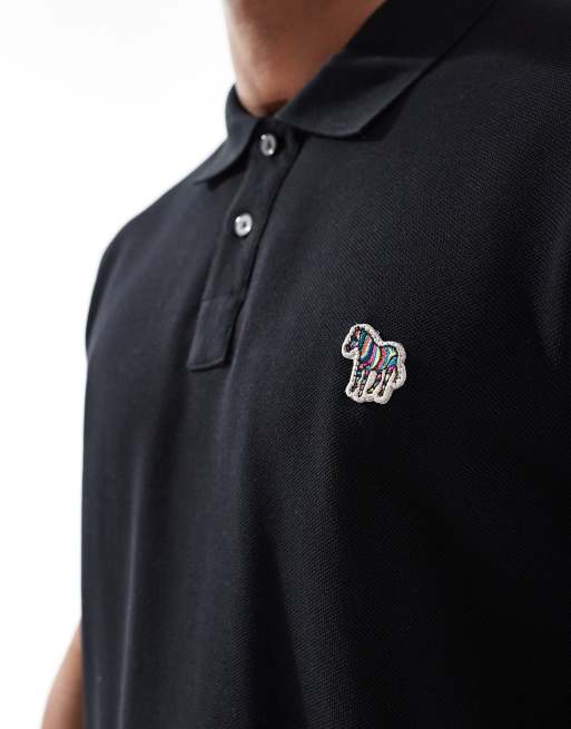 PS Paul Smith regular fit logo short sleeve polo in black, 2 of 4