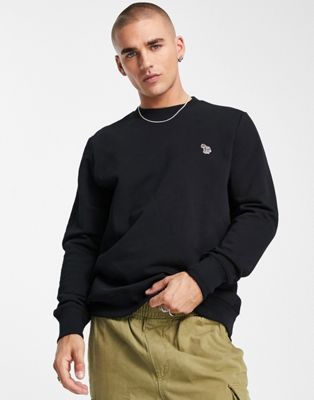 regular fit logo sweatshirt in black