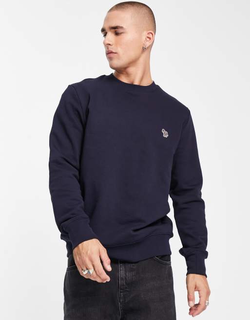 PS Paul Smith regular fit logo sweatshirt in navy ASOS