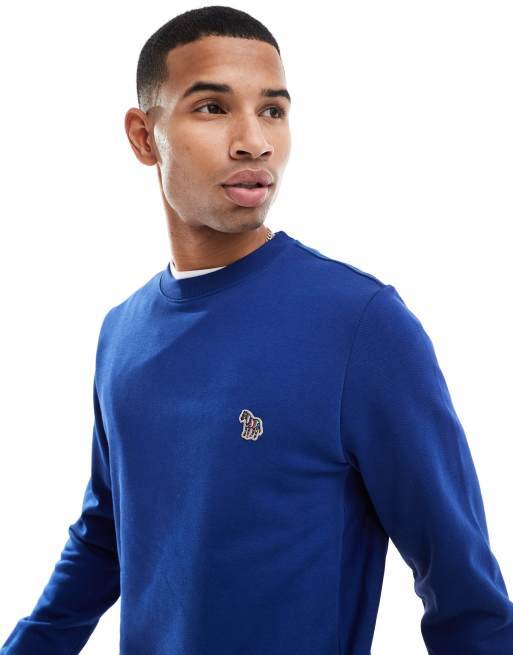 PS Paul Smith regular fit logo sweatshirt in navy ASOS