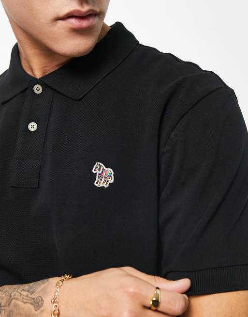 PS Paul Smith - Regular-fit polo met logo en korte mouwen in zwart, 3 van 4