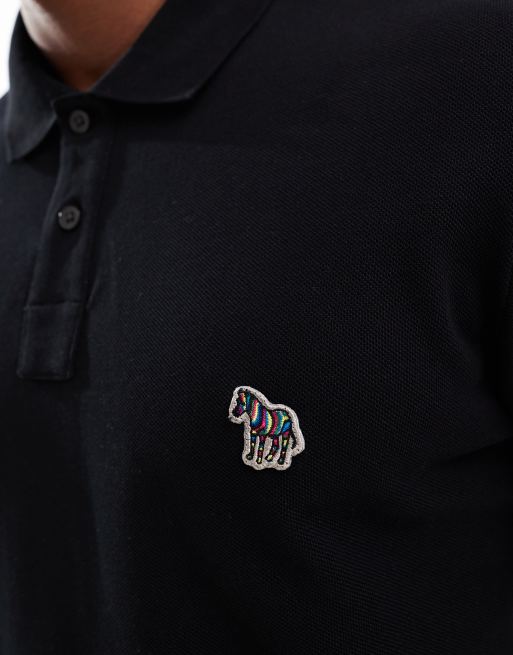 PS Paul Smith - Regular-fit polo met logo en lange mouwen in zwart, 3 van 4