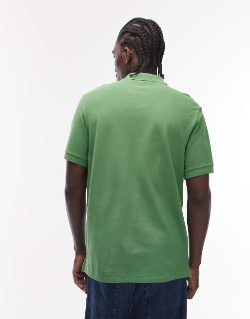 PS Paul Smith regular fit polo shirt with zebra logo in green, 3 of 5