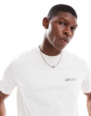 Ps By Paul Smith Regular Fit Ps Tilt Logo T-shirt In White