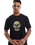 [PS Paul Smith] PS Paul Smith regular fit skull t-shirt in black Chest 44 BLACK