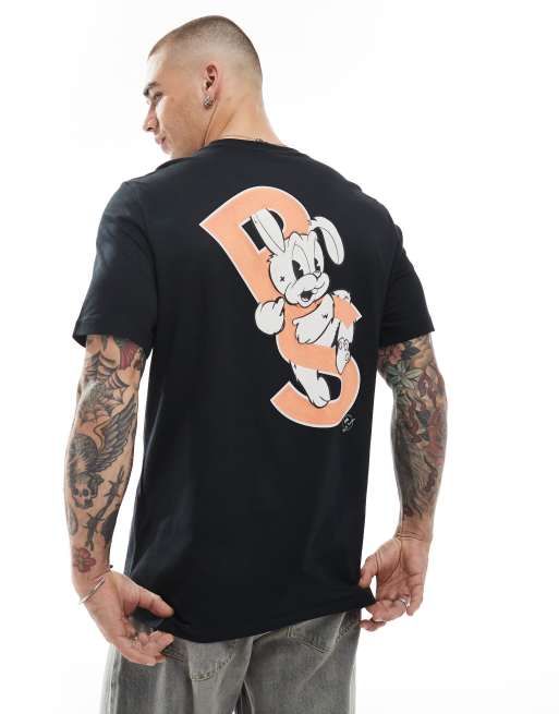 PS Paul Smith - Regular-fit T-shirt met PS-logo met konijn in zwart, 4 van 4