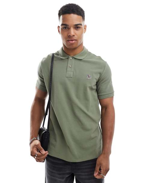 PS Paul Smith regular fit zebra logo polo shirt in green - view 1