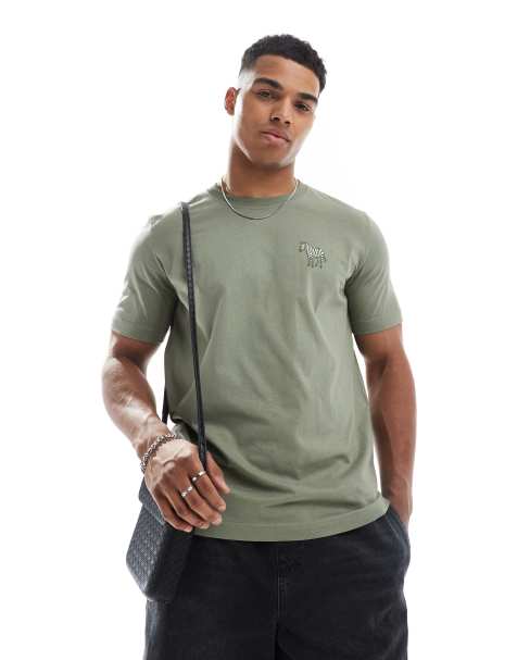 PS Paul Smith regular fit zebra logo t-shirt in green - view 1