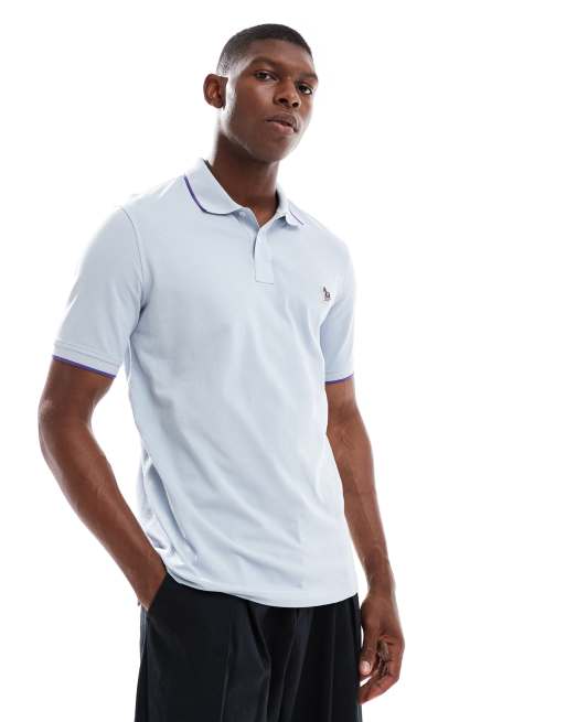 PS Paul Smith regular fit zebra logo tipped polo shirt in