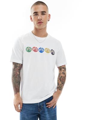 PS Paul Smith regular PS repeat logo t-shirt in white - view 1
