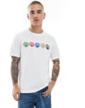 [PS Paul Smith] PS Paul Smith regular PS repeat logo t-shirt in white Chest 40 WHITE