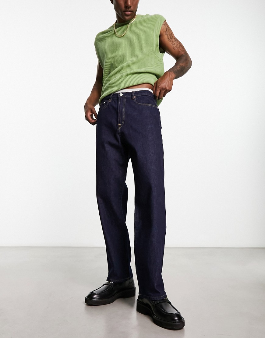 Ps By Paul Smith Relaxed Fit Jeans In Indigo Blue