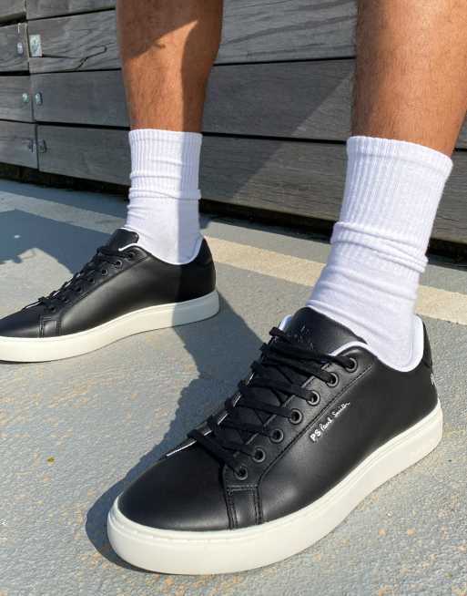 PS Paul Smith - Rex - Lædersneakers med zebra-logo i sort
