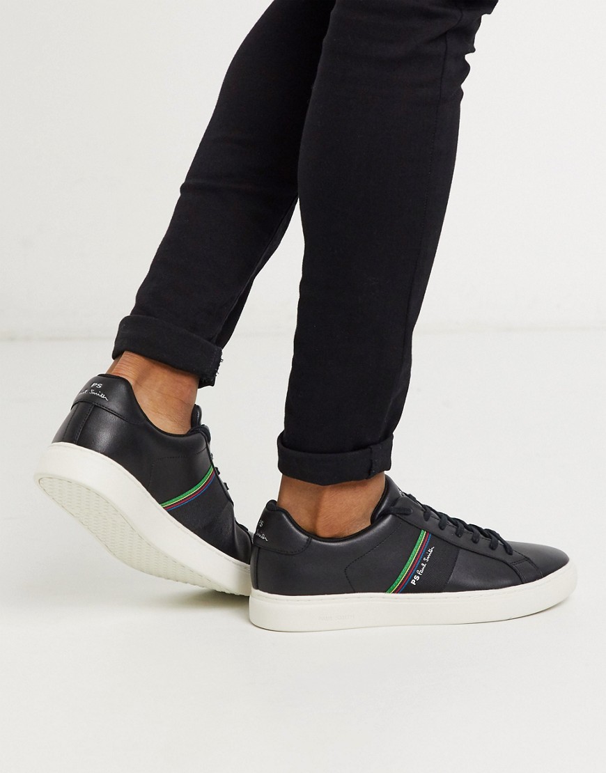 PS BY PAUL SMITH REX LEATHER trainers IN BLACK,M2S-REX23-ACLE-79