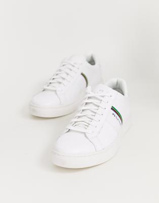 paul smith white leather trainers