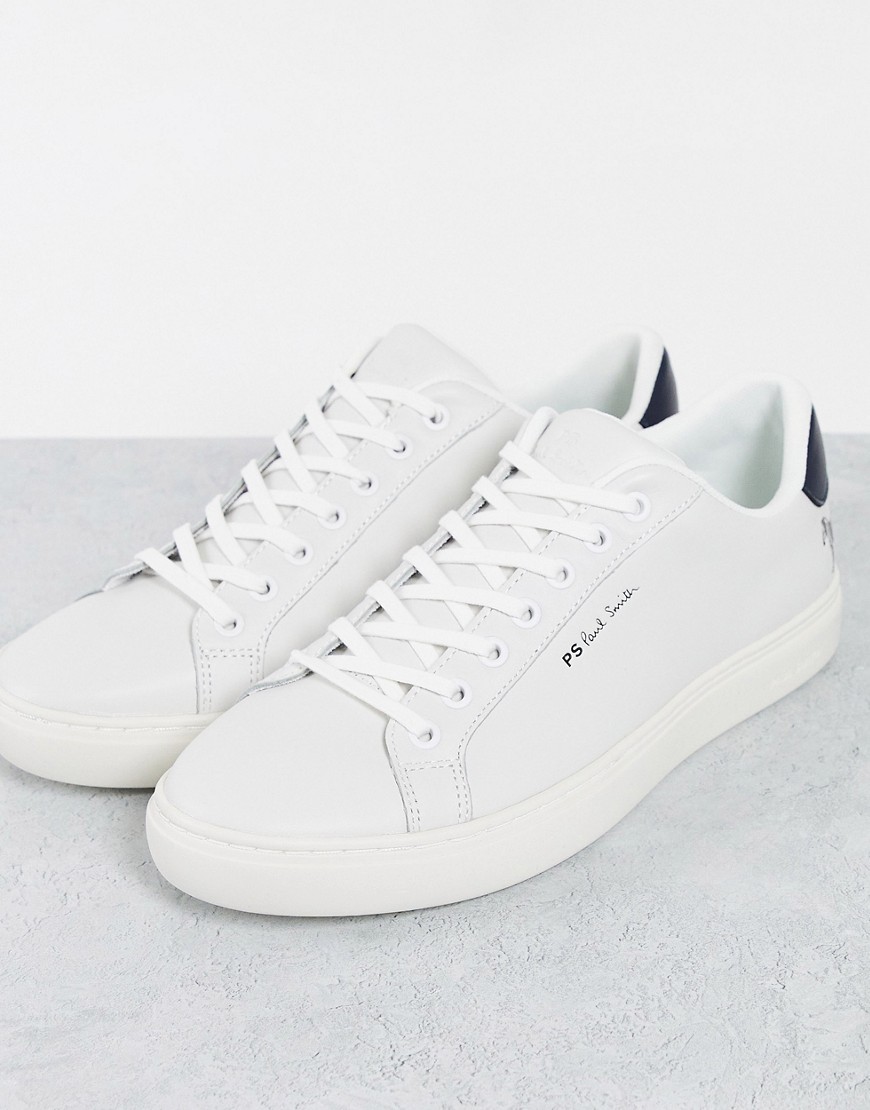 Shop Ps By Paul Smith Rex Leather Zebra Logo Sneakers In White