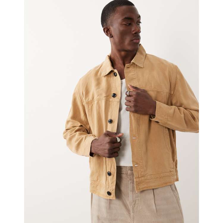 PS Paul Smith rider lyocell linen mix jacket in tan | ASOS