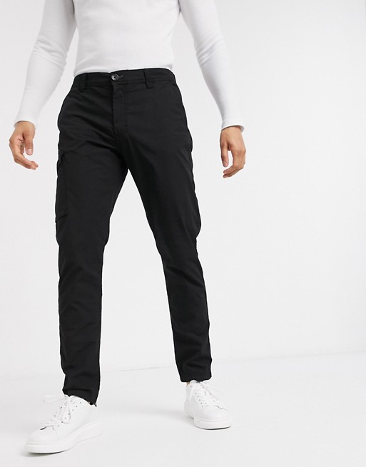 PS Paul Smith ripstop pocket detail military trousers in black