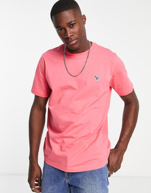 PS Paul Smith – Różowy T-shirt z motywem zebry