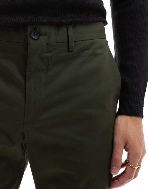 PS Paul Smith – Schmal zulaufende Chinohose in Khaki mit aufgenähtem Logo, 4 von 5