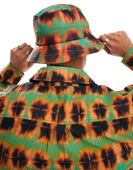 PS Paul Smith - Shibori bucket hat in groen, deel van co-ord set, 4 van 4
