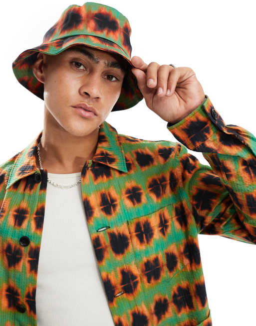 PS Paul Smith - Shibori - Cappello da pescatore verde in coordinato