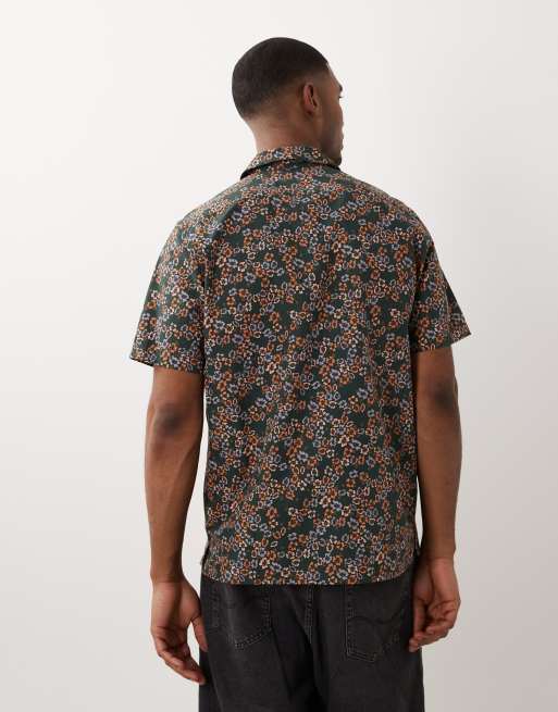 PS Paul Smith short sleeve casual fit shirt in dark green floral