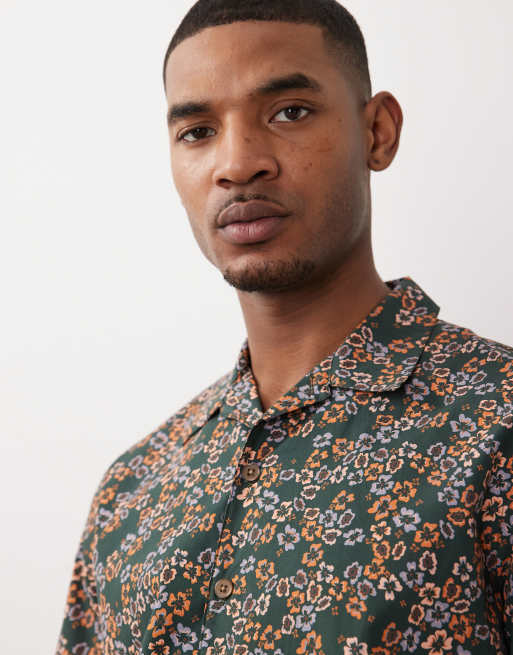PS Paul Smith short sleeve casual fit shirt in dark green floral, 5 of 5