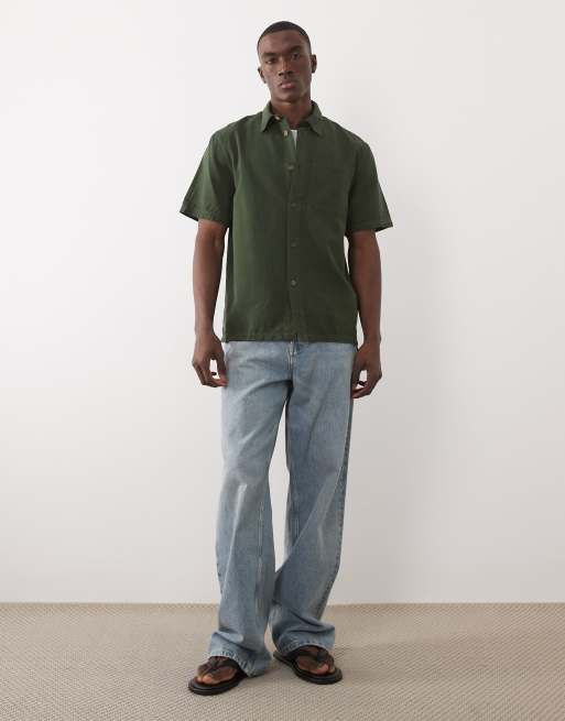 PS Paul Smith short sleeve casual fit shirt in dark green, 2 of 5