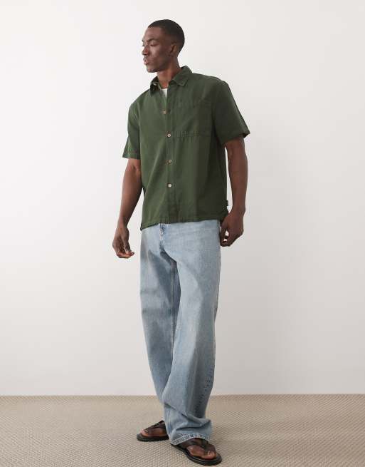 PS Paul Smith short sleeve casual fit shirt in dark green, 5 of 5