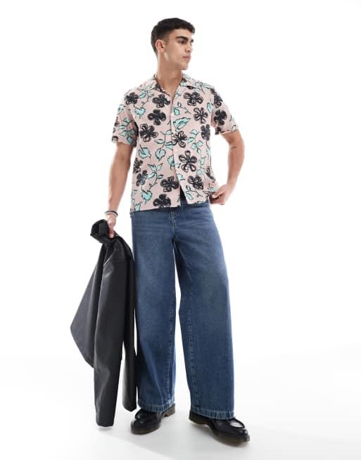 PS Paul Smith short sleeve casual shirt with floral print in pink, 2 of 4