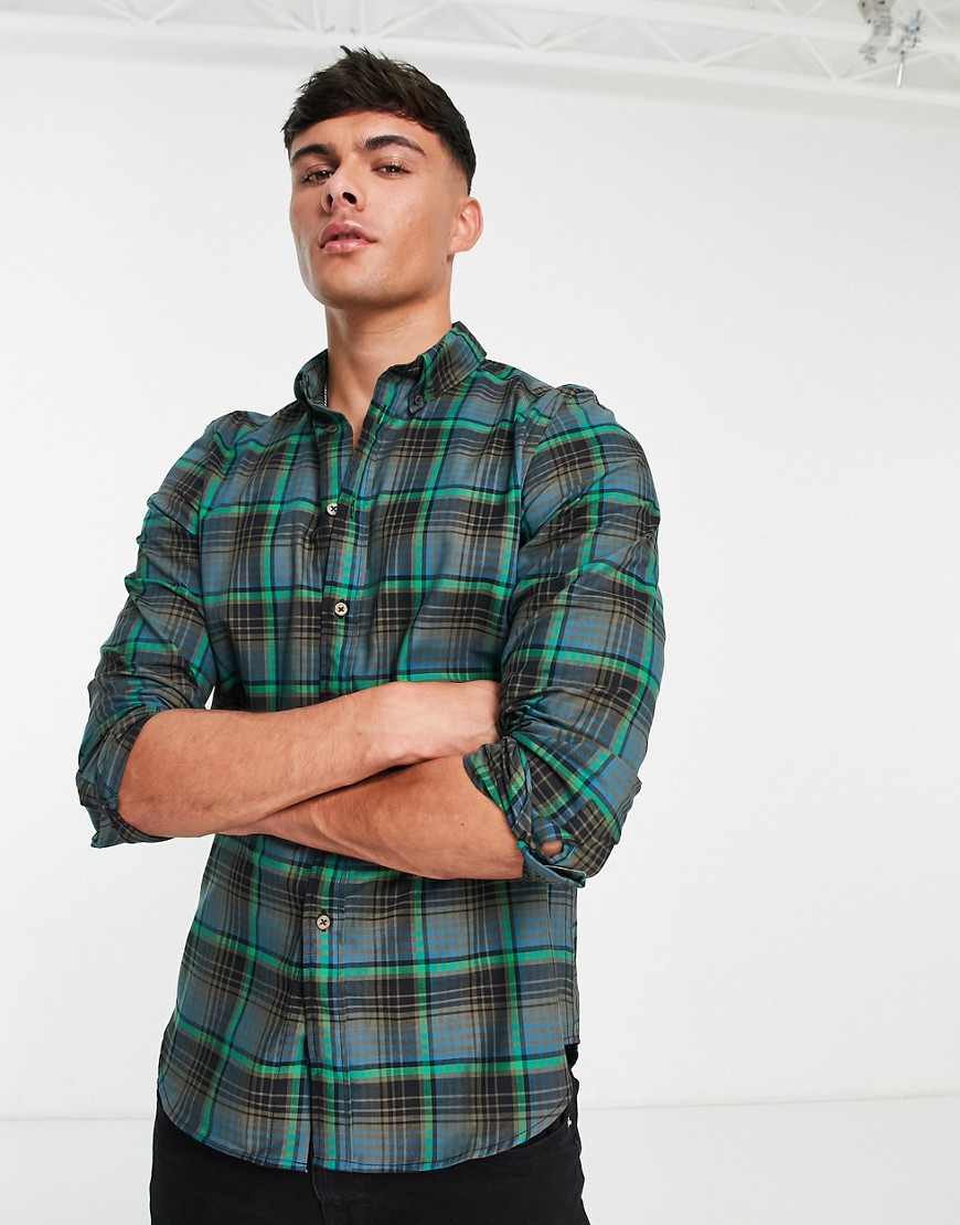 PS Paul Smith slim fit check shirt in green