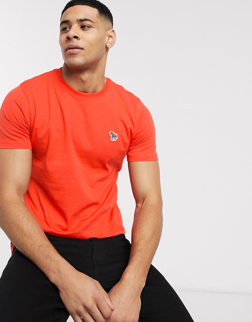 PS Paul Smith - Slim-fit T-shirt met zebralogo in oranje