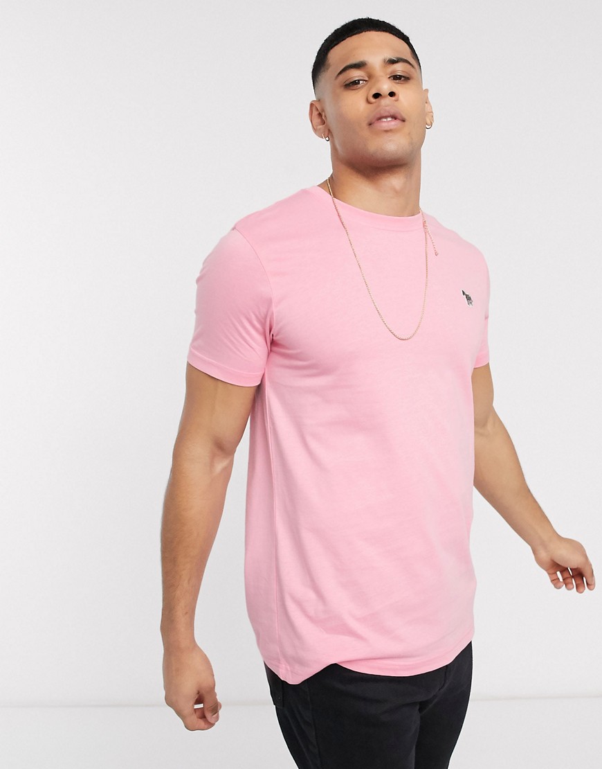 PS Paul Smith - Slim-fit T-shirt met zebralogo in roze