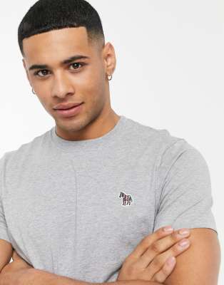 Ps By Paul Smith Slim Fit Zebra Logo T-shirt In Gray-grey In Grey